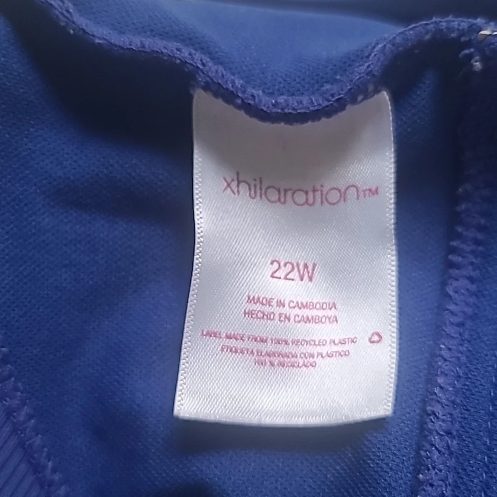 Xhilaration Women’s Blue Button-Front One Piece Swim Suit